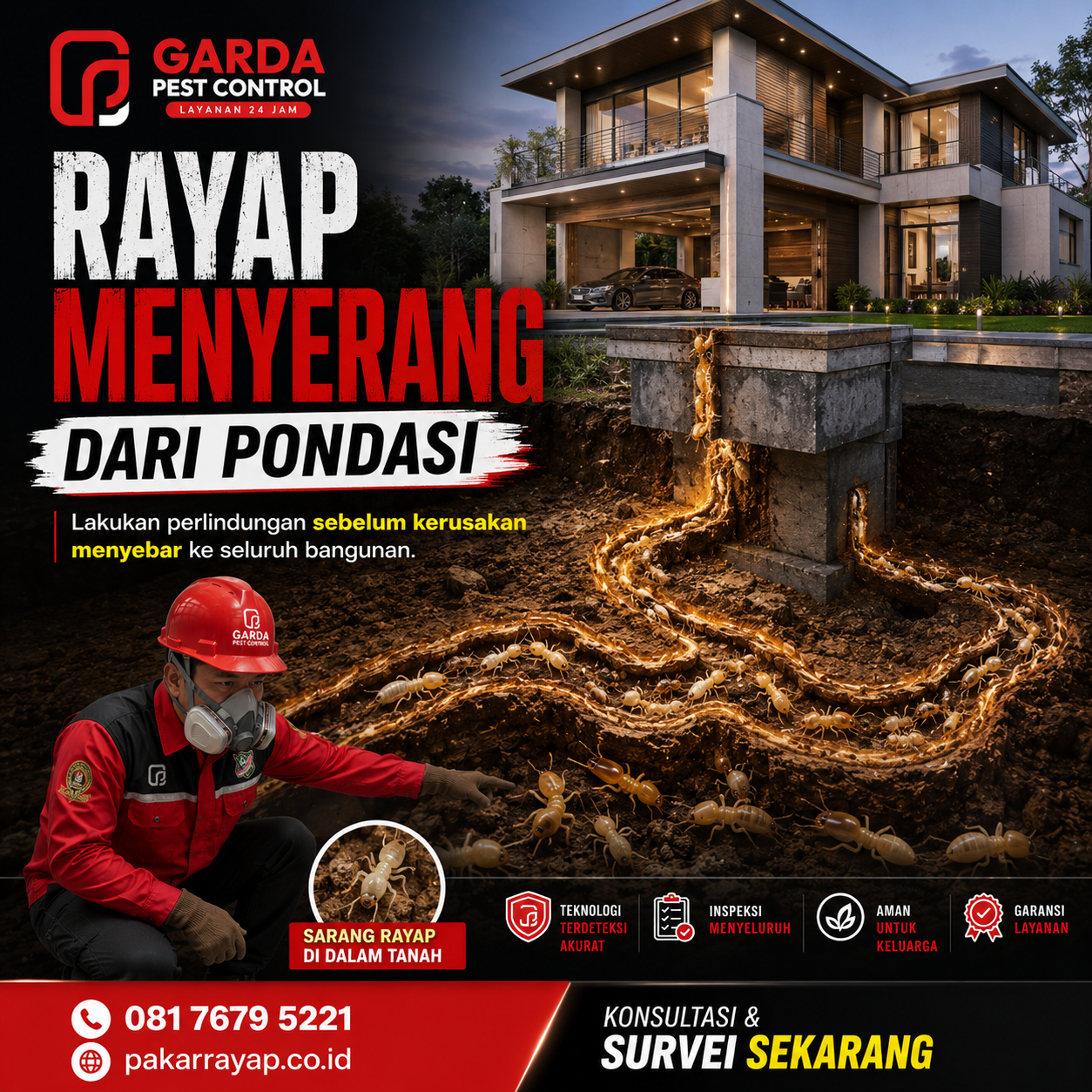 Perusahaan Jasa Pembasmi Rayap Terdekat di Jakarta